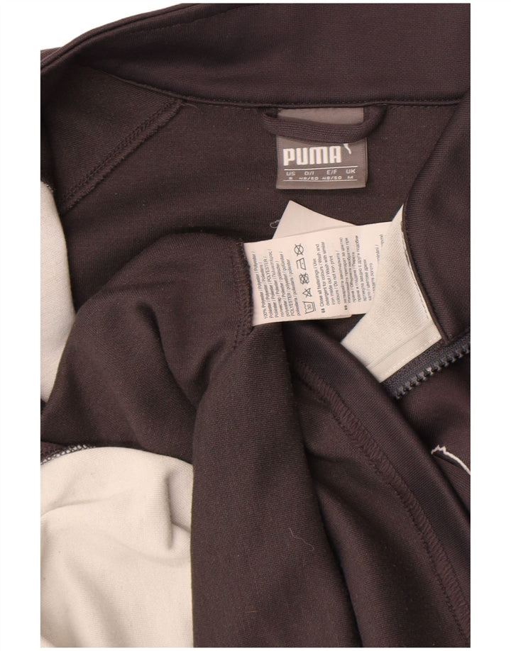 Puma Hombre Jersey Chándal Top Pequeño Gris Colorblock Poliéster