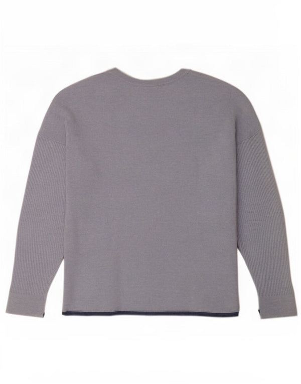 Suéter tipo jersey con cuello barco para mujer de White Stuff UK 42 Viscosa azul medio