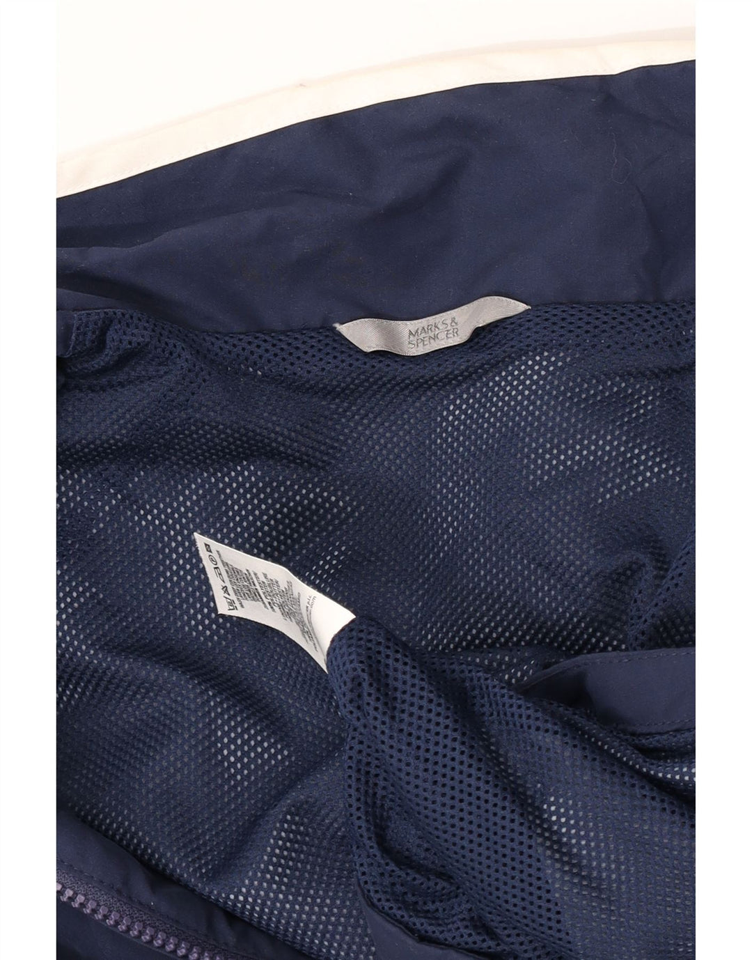 Marks & Spencer Chaqueta impermeable para hombre UK 40 Large Poliéster azul marino