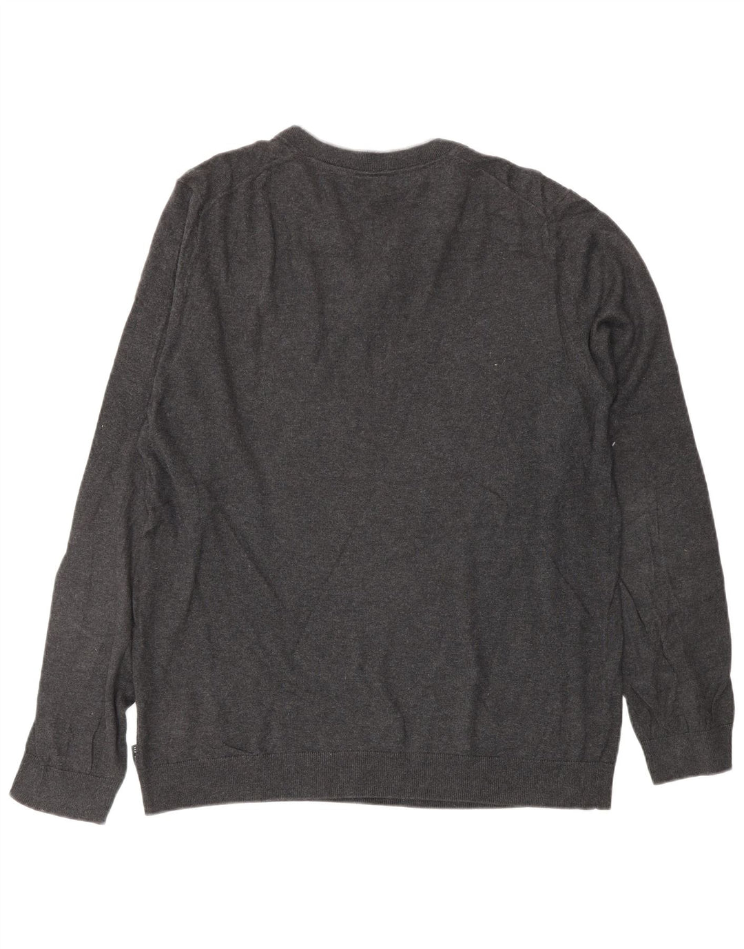 TED BAKER Suéter con cuello en V para hombre Talla 4 Grande Algodón gris