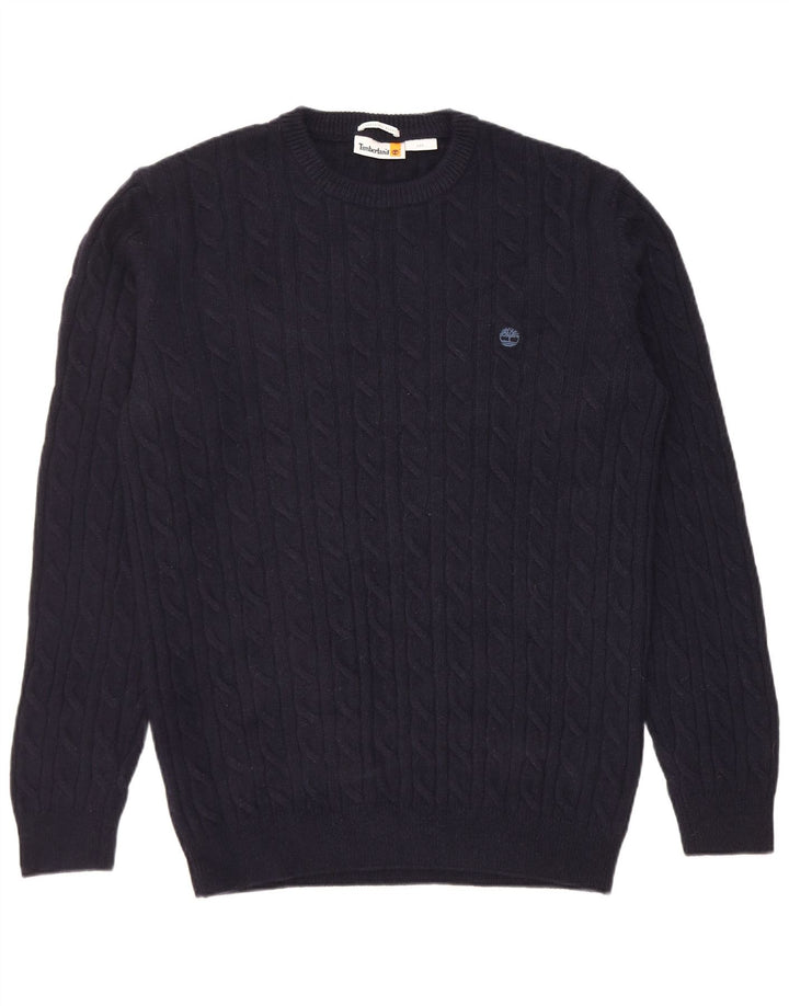 Timberland Suéter tipo jersey con cuello redondo y ajuste regular para hombre Lana azul marino grande