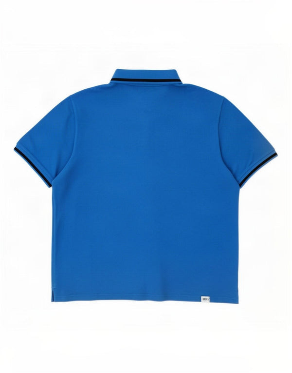 Ted Baker Polo para hombre Talla 6 2XL Algodón azul
