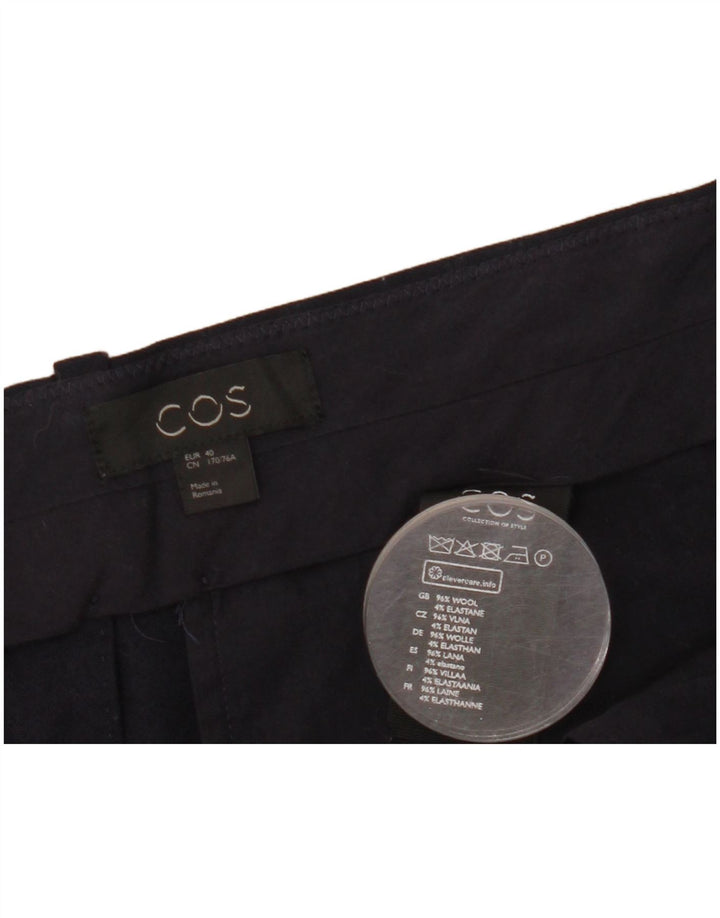 Pantalones cortos con pinzas para mujer Cos EU 40 Medium W36 L25 Lana azul marino