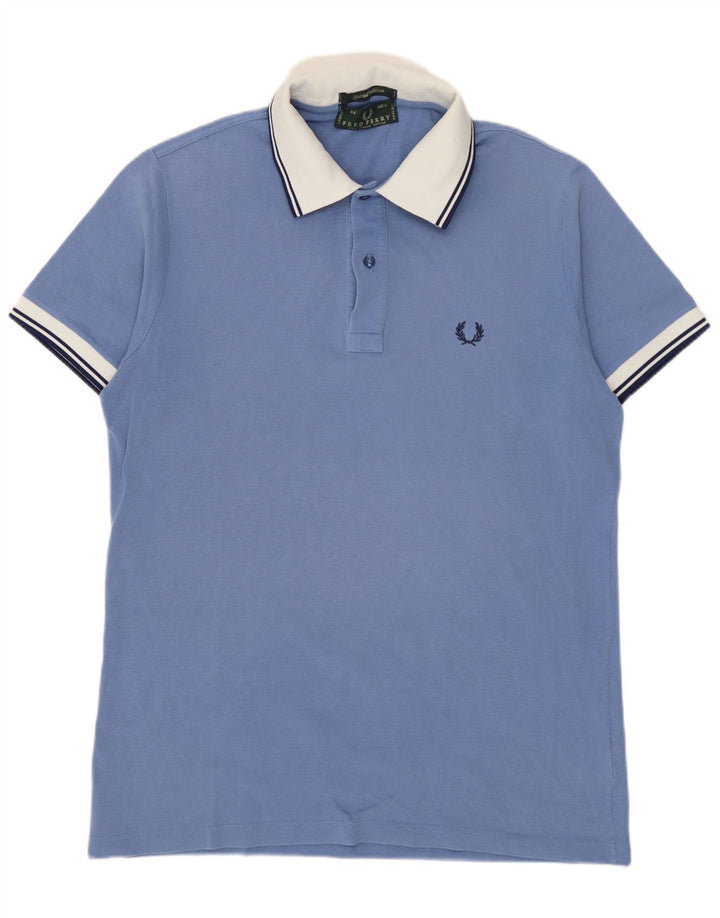 Fred Perry Polo De Hombre En Algodón Color Block Azul Medio
