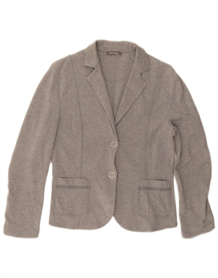 NEW PENNY Chaqueta tipo blazer de 2 botones para mujer UK 10 Small Grey