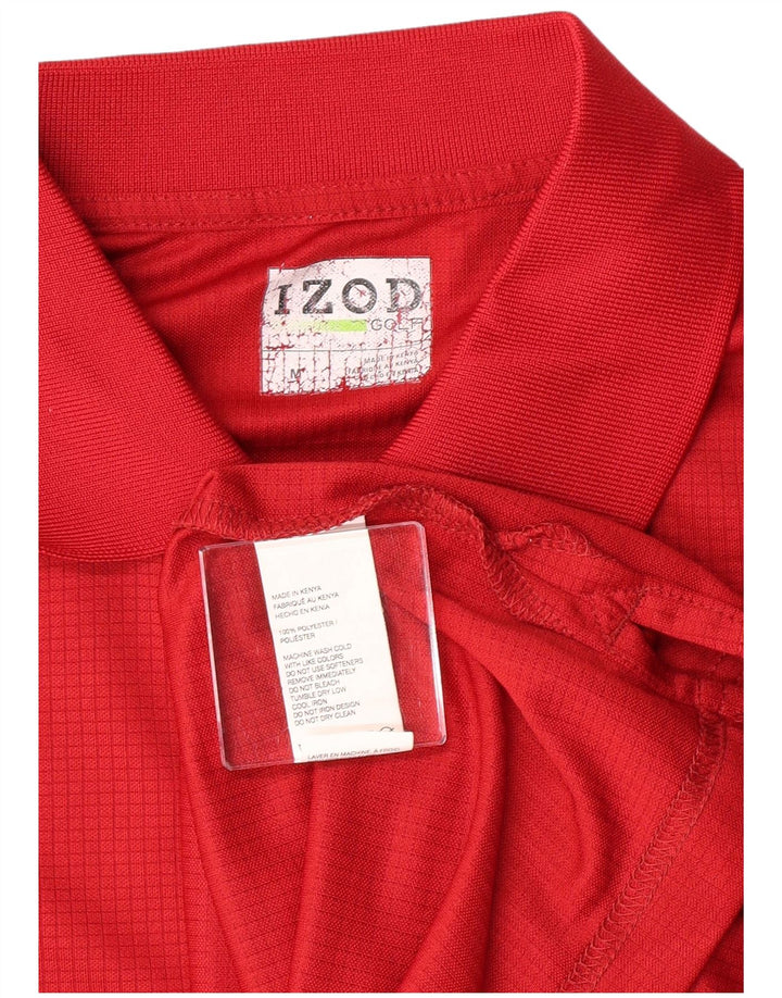 Polo de golf Izod Hombre Poliéster rojo medio