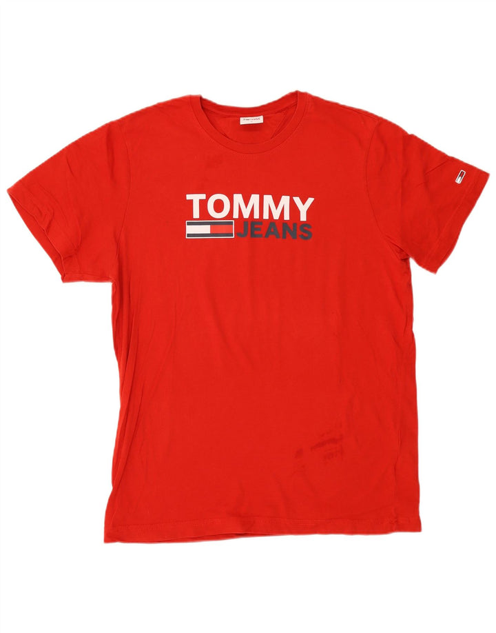 TOMMY HILFIGER Camiseta gráfica para hombre Top Small Red Cotton