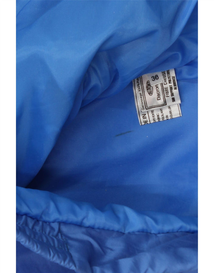 VINTAGE Mens Hooded Padded Jacket UK 36 Small Blue Colourblock Polyamide