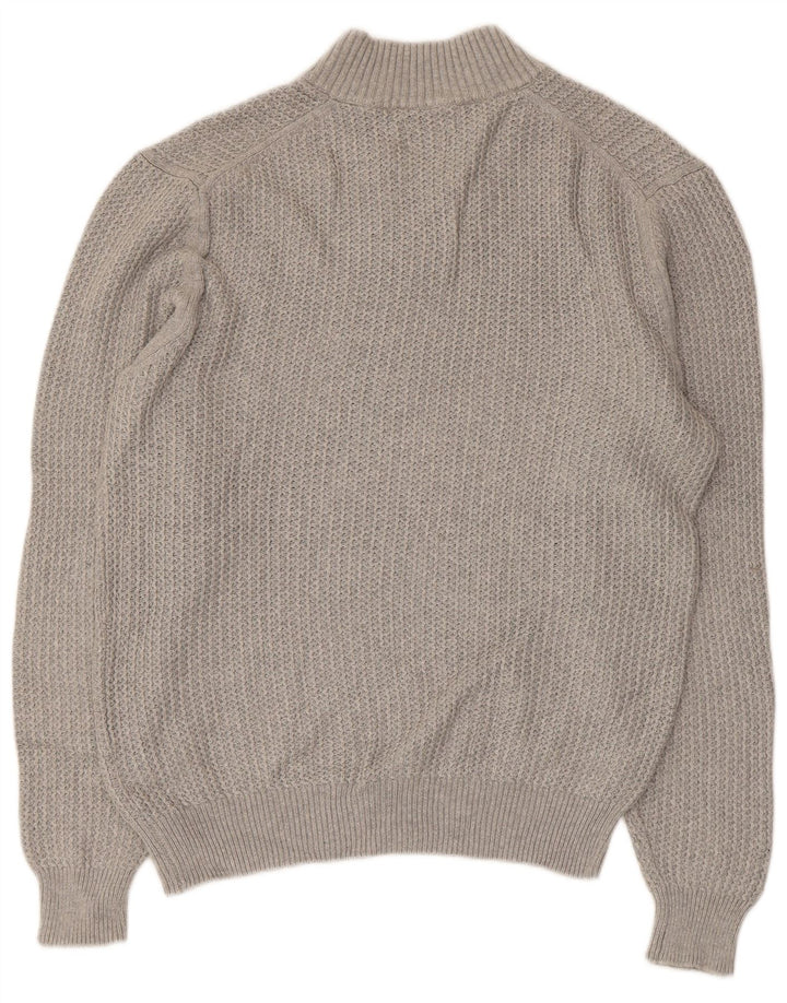 Massimo Dutti Jersey con Cuello Alto para Mujer UK 46 Large Gris Algodón