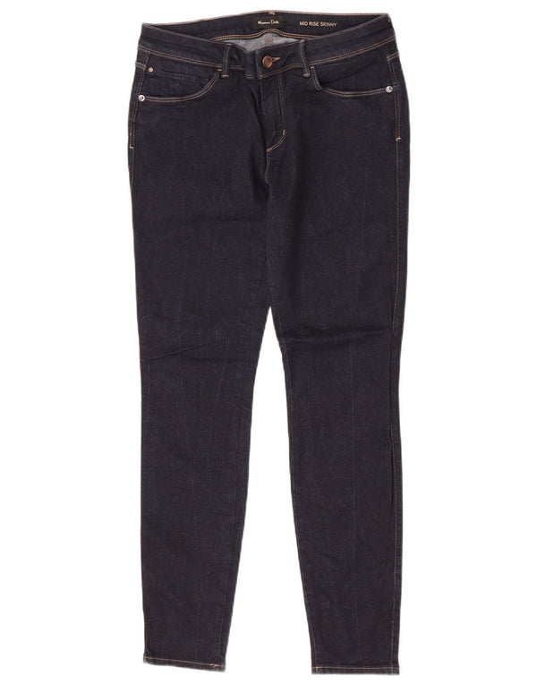 Massimo Dutti Jeans Ajustados De Talle Medio Mujer EU 40 Medium W30 L29 Azul Marino