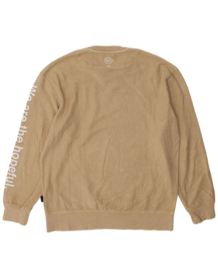 Gas Hombre Sudadera Estampada Jersey De Algodón Beige Medio