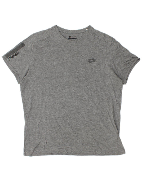 Lotto Mens Life's Graphic Camiseta Top Grande Gris Moteado