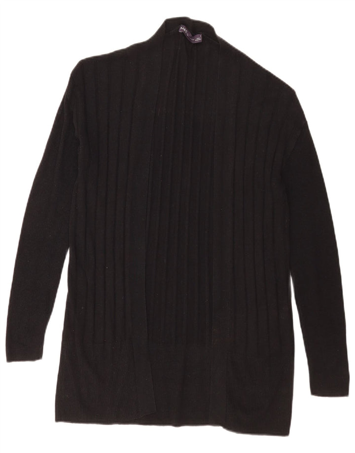 Marks & Spencer Suéter tipo cárdigan abierto para mujer UK 10 Small Black Stripes