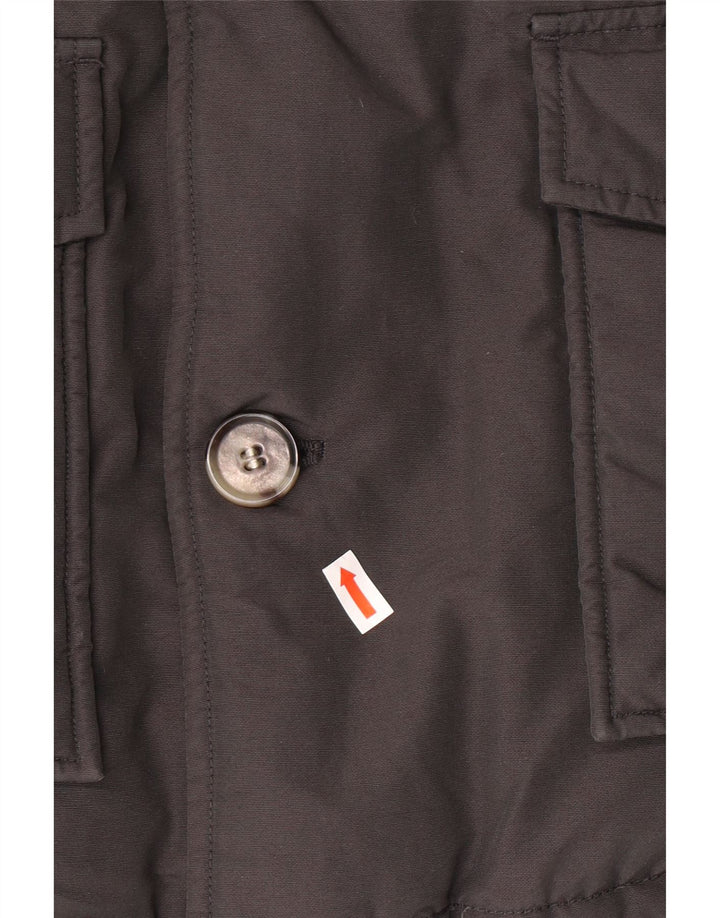 WOOLRICH Abrigo acolchado con capucha para niños 9-10 años Algodón negro