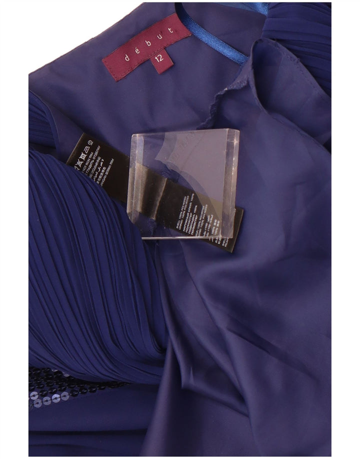 Vestido de un hombro para mujer Debut UK 42 Poliéster azul medio