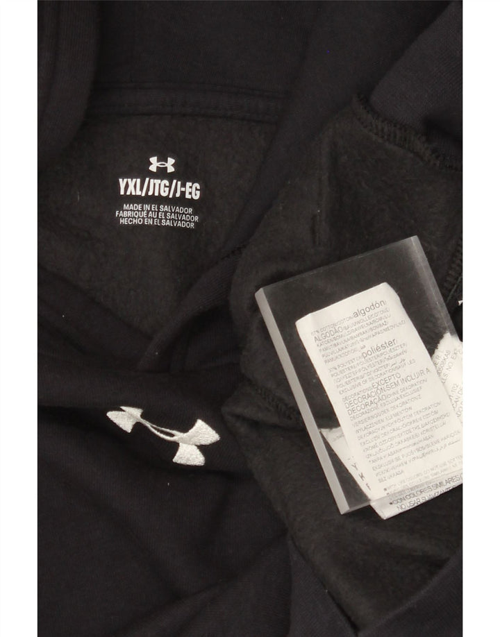 UNDER ARMOUR Sudadera con capucha para niños 13-14 años XL Algodón negro
