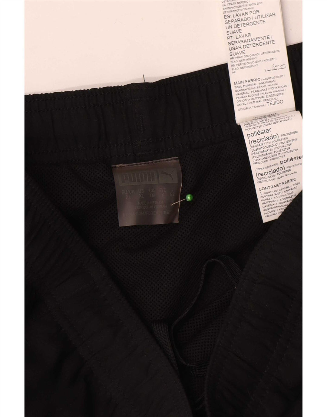 Puma Pantalones cortos deportivos para hombre XL Poliéster negro