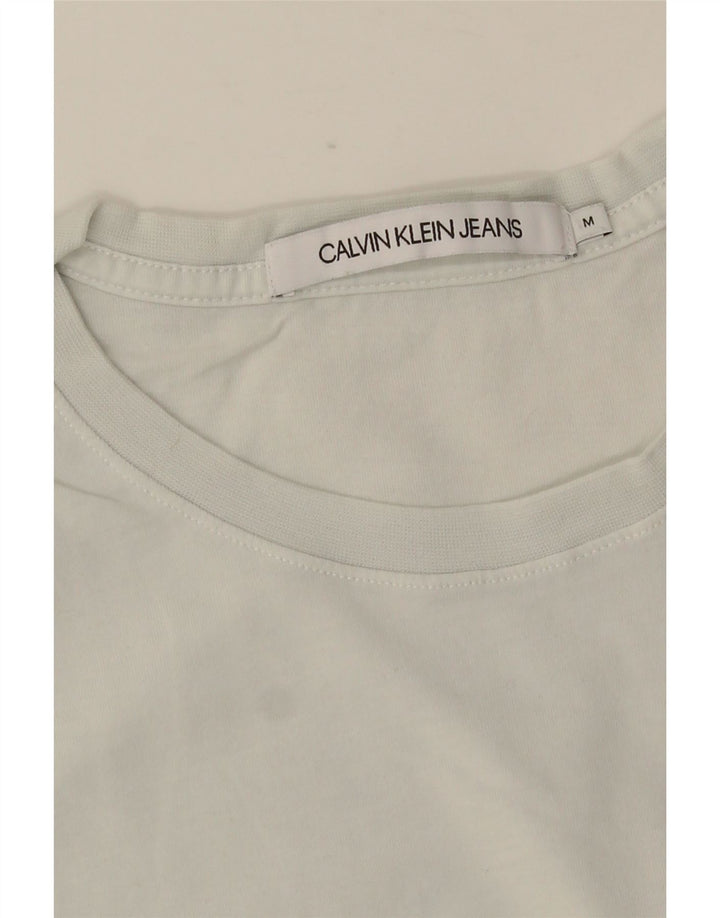 CALVIN KLEIN JEANS Camiseta gráfica para hombre Top Medium White