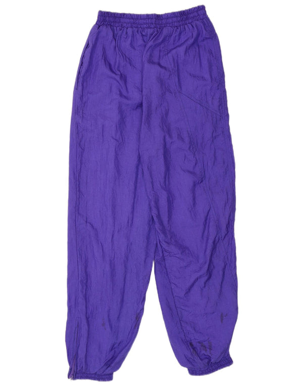 Vintage hombres chándal pantalones joggers medio púrpura nylon