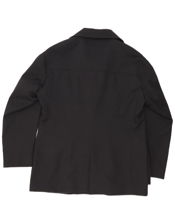 GEORGE MILLER Chaqueta tipo blazer de 4 botones para hombre UK 42 XL Poliéster negro