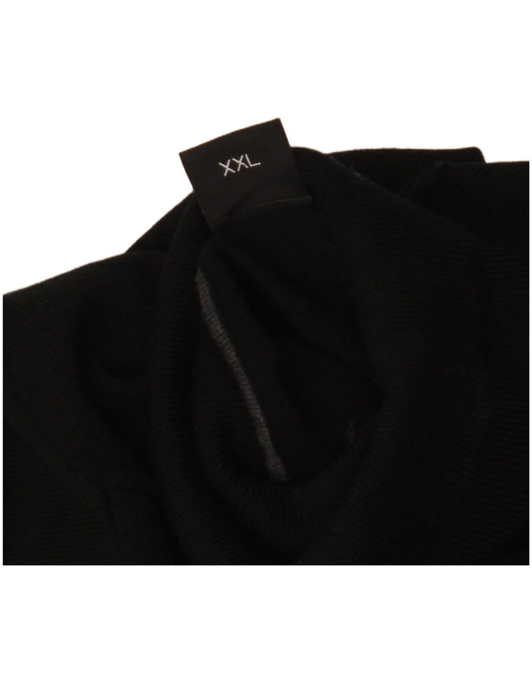 Hugo Boss Jersey con cuello vuelto para hombre, talla 2XL, lana negra