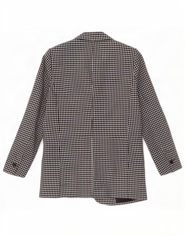 Zara Mujer Chaqueta Blazer De 1 Botón EU 40 Medium Black Gingham
