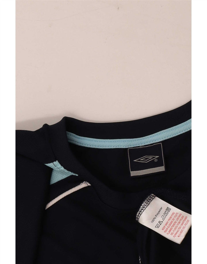 Umbro Hombre Camiseta gráfica Top Large Azul marino Colorblock Poliéster
