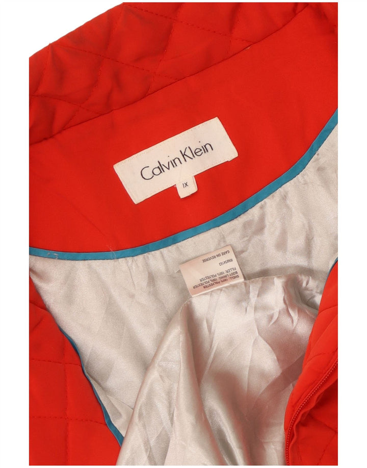 CALVIN KLEIN Chaqueta acolchada para mujer ES 40 XL Poliéster rojo