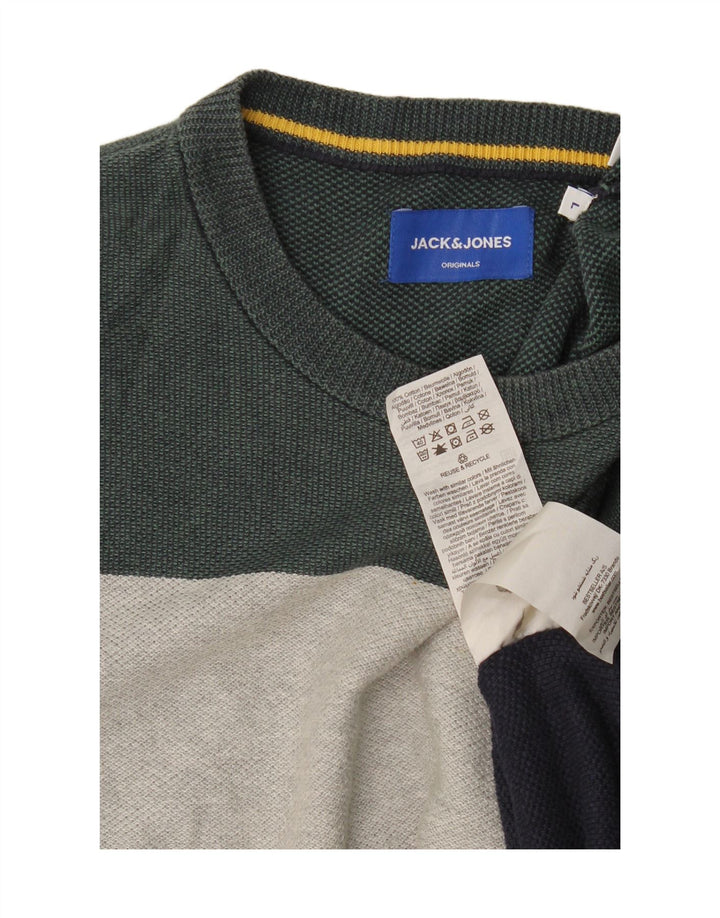 Jack & Jones Hombre Top Manga Larga Grande Algodón A Rayas Multicolor