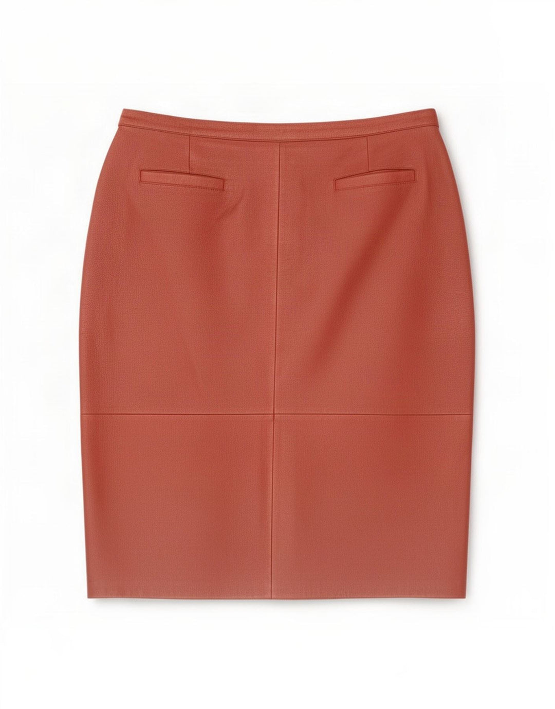 Falda de cuero vintage para mujer W34 rojo grande