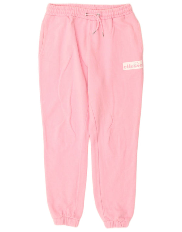 Ellesse Pantalones de chándal gráficos para mujer Joggers UK 8 Small Pink Cotton