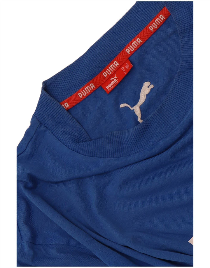 Puma - Camiseta gráfica para hombre, talla grande, algodón azul