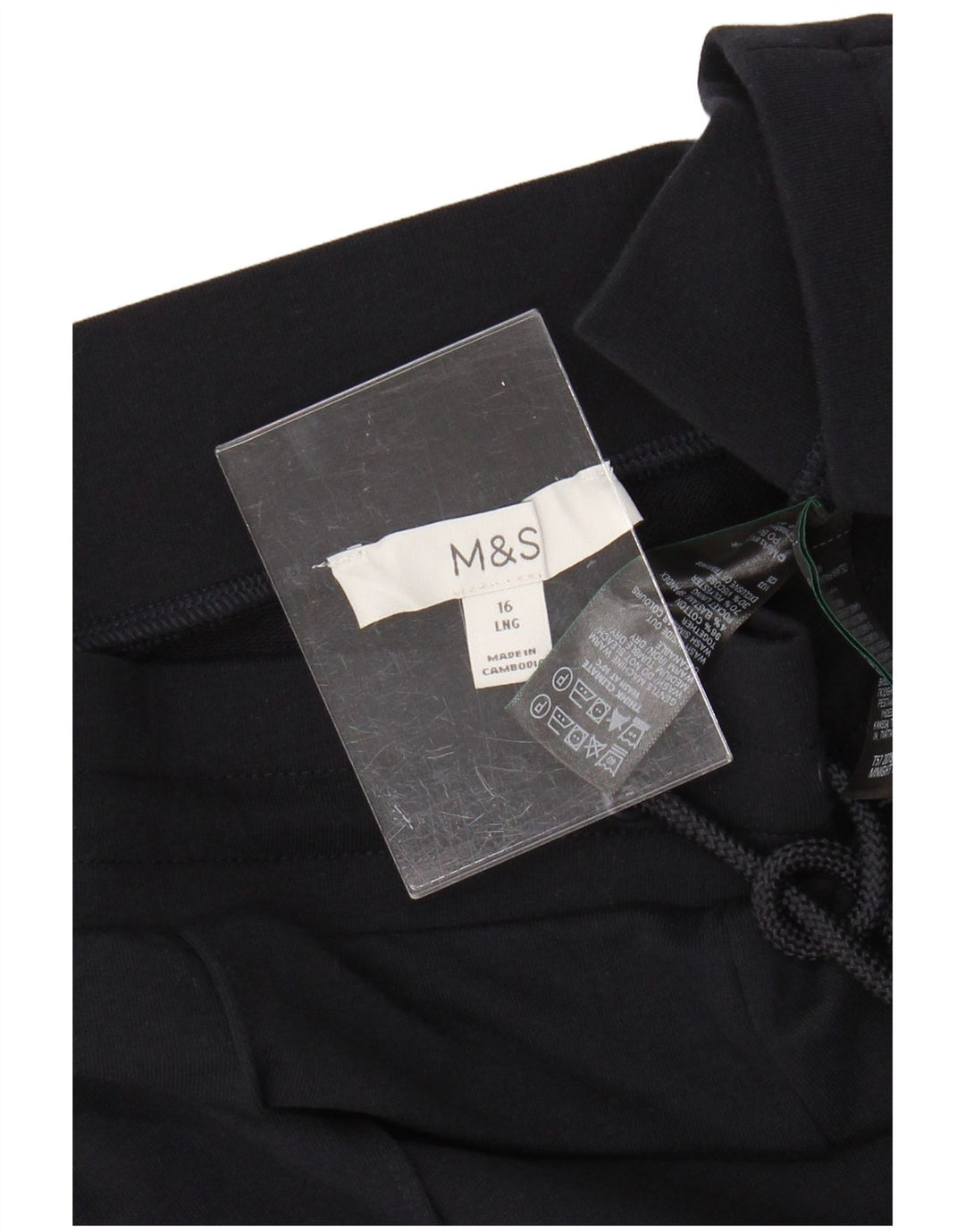 Marks & Spencer Pantalones de chándal para mujer UK 46 Large Azul marino Algodón