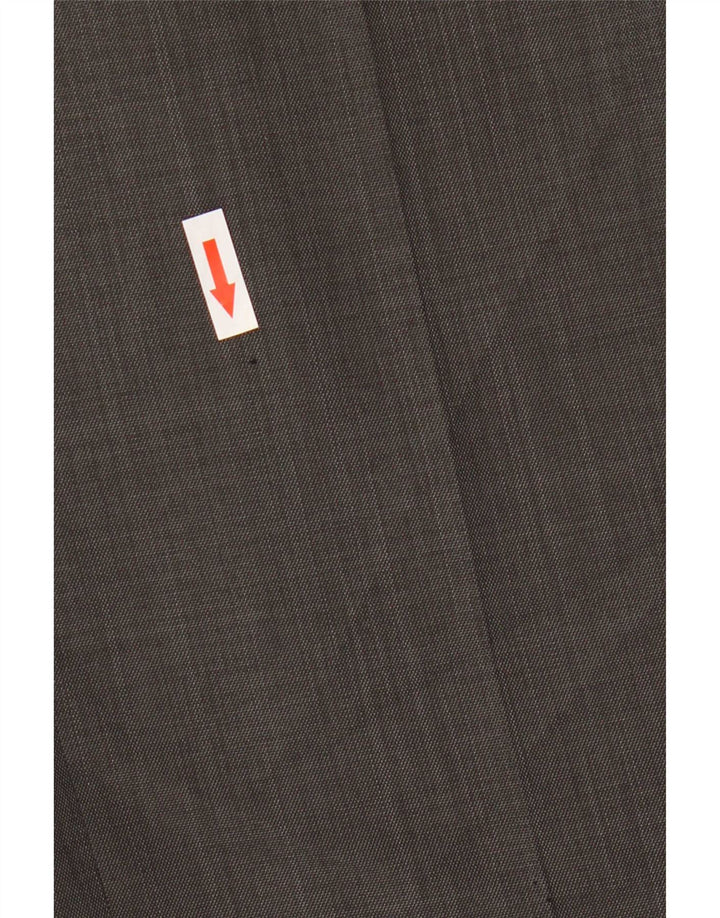 Marks & Spencer Pantalón de traje con pinzas para hombre W34 L31 Poliéster negro