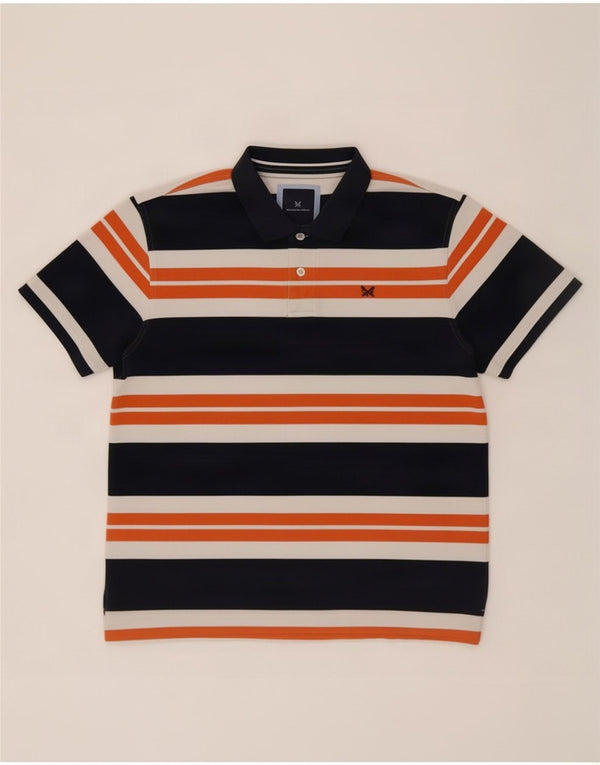 Crew Clothing Polo para hombre 2XL Algodón a rayas multicolor