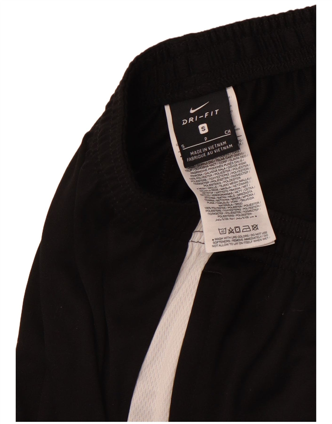 NIKE Hombre Dri Fit Pantalones de Chándal Pequeños Negro Colorblock Poliéster