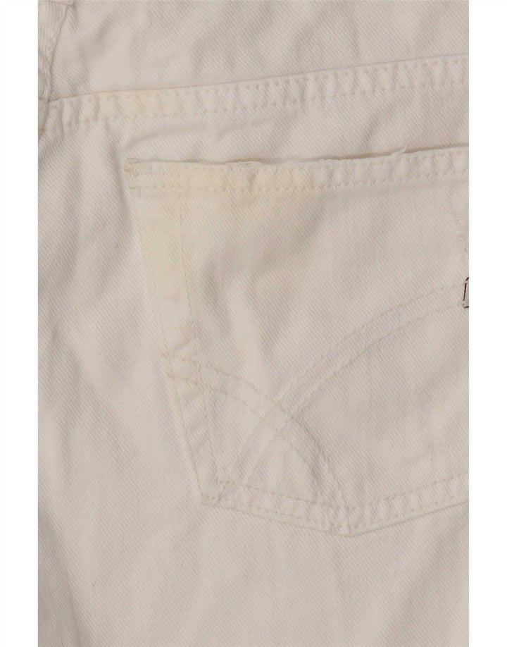 Vaqueros Slim Mujer Gas W29 L34 Algodón Blanco