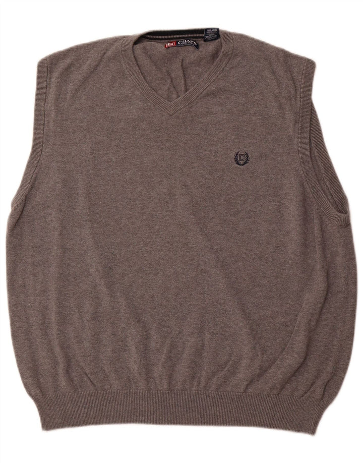 CHAPS Chaleco para hombre Camiseta sin mangas 2XL Algodón gris