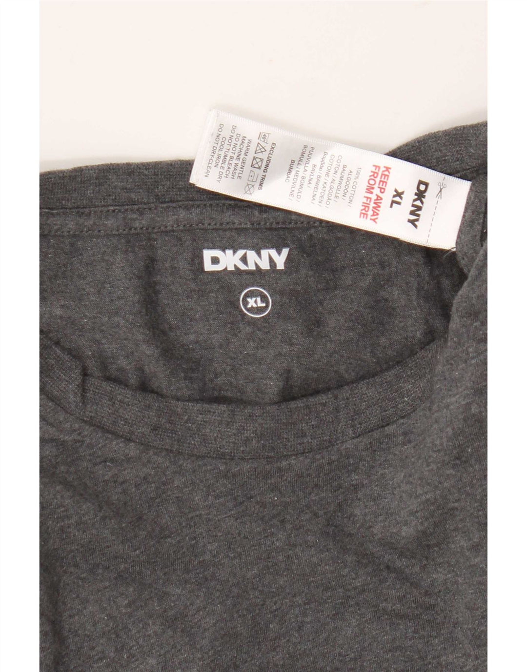 Dkny Camiseta Hombre Top XL Gris Algodón