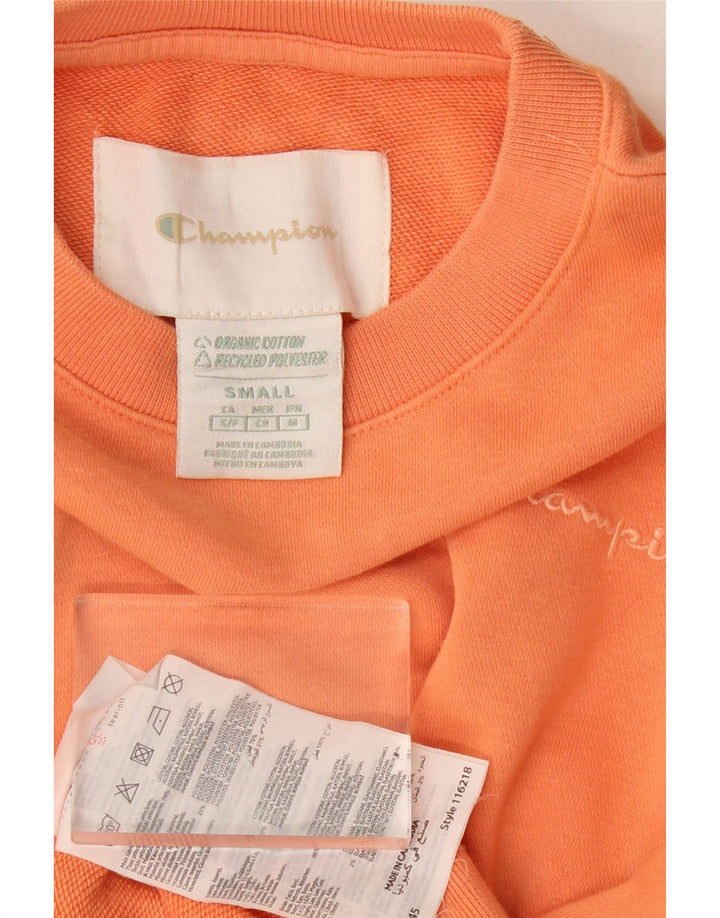 Champion Sudadera de gran tamaño para mujer, talla 10, algodón naranja pequeño
