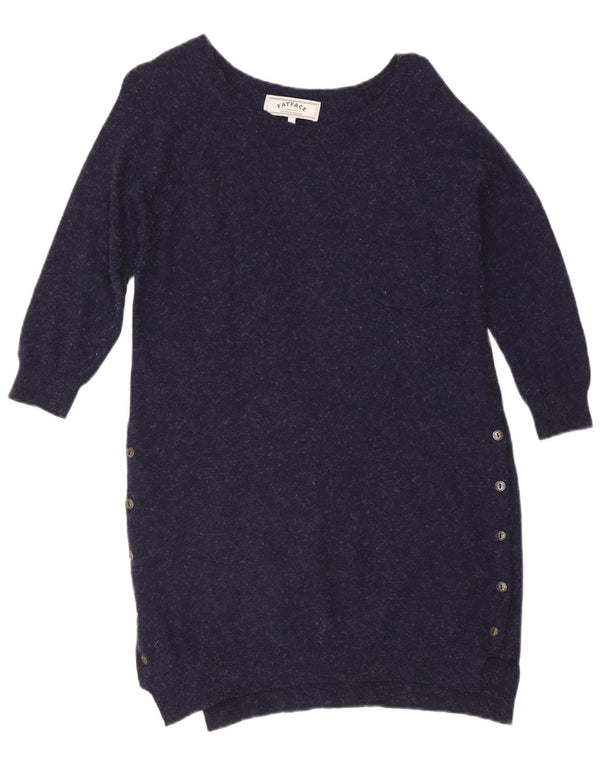 Vestido tipo jersey de manga 3/4 para mujer de Fat Face UK 40 Small Azul marino moteado