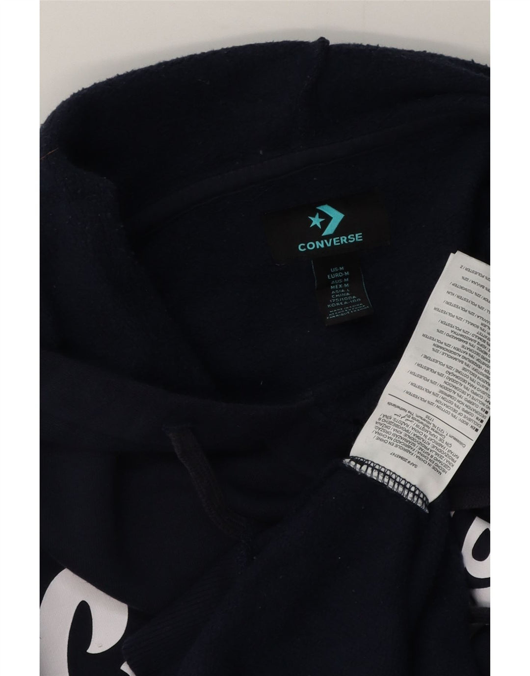 Converse Hombre Graphic Sudadera con capucha Jumper Medium Azul Marino Algodón