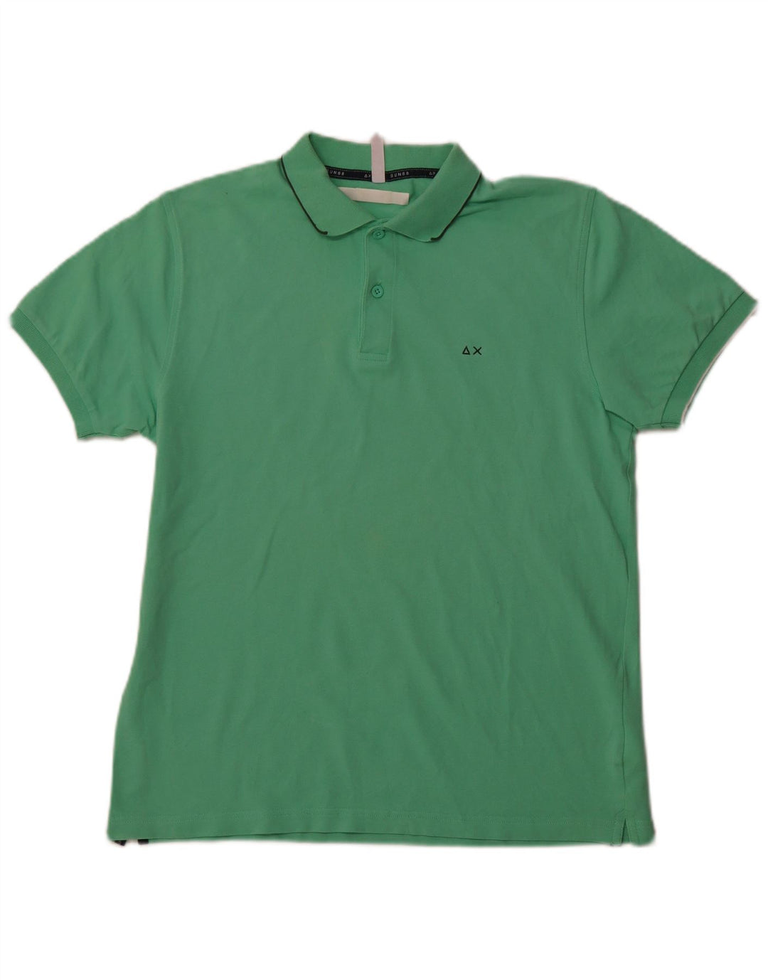 SUNDEK Polo para hombre de algodón verde grande