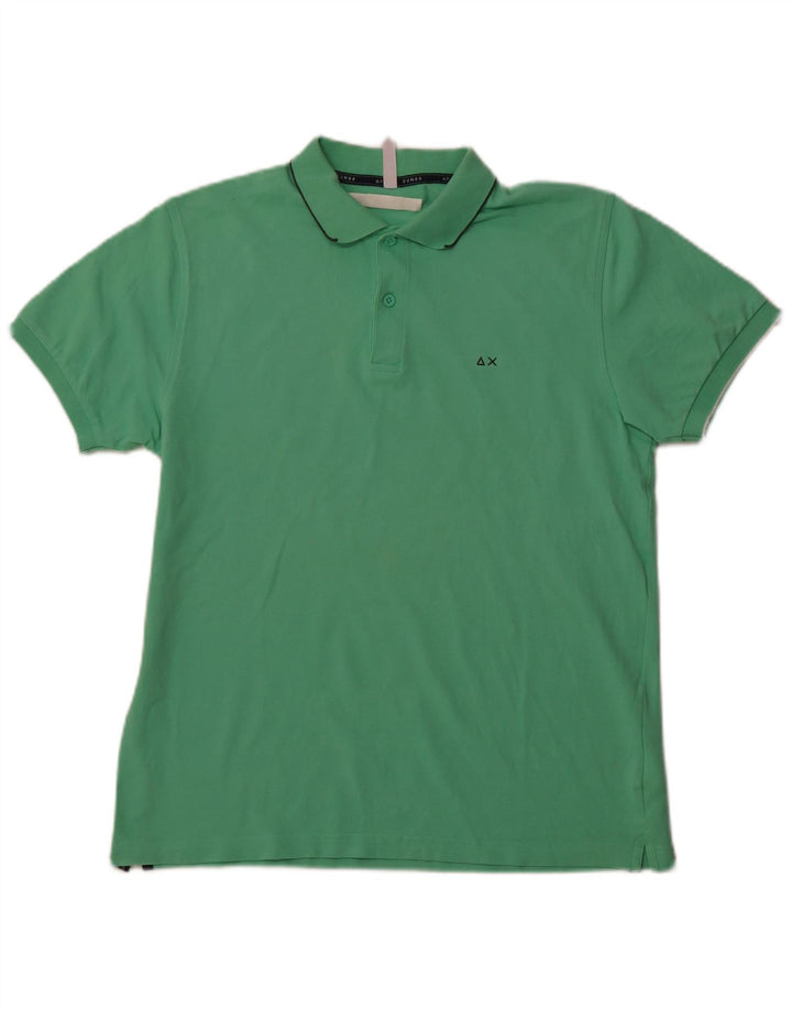 SUNDEK Polo para hombre de algodón verde grande