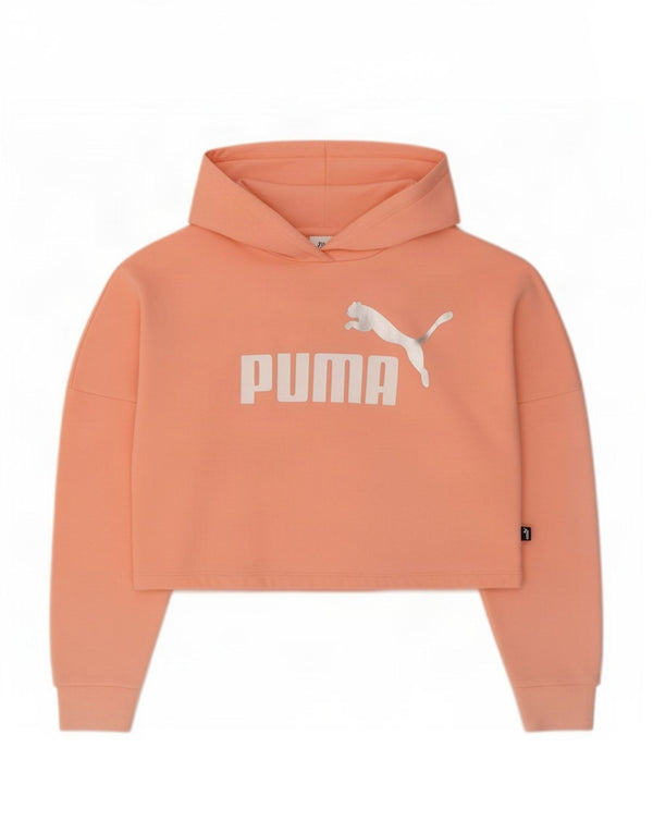 Puma - Sudadera con capucha para niña, diseño gráfico, 13-14 años, algodón rosa