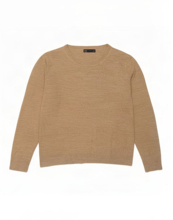 Marks & Spencer Jersey con Cuello Barco para Mujer UK 46 Grande Acrílico Beige