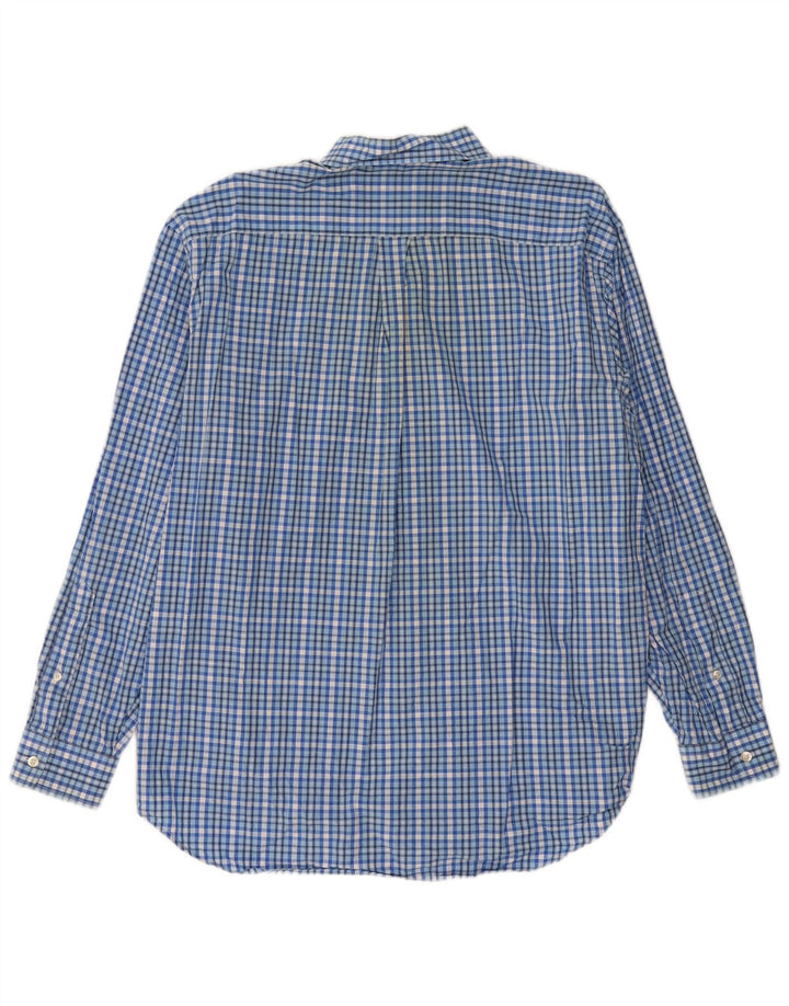 VINEYARD VINES Camisa para hombre de algodón a cuadros azules grandes