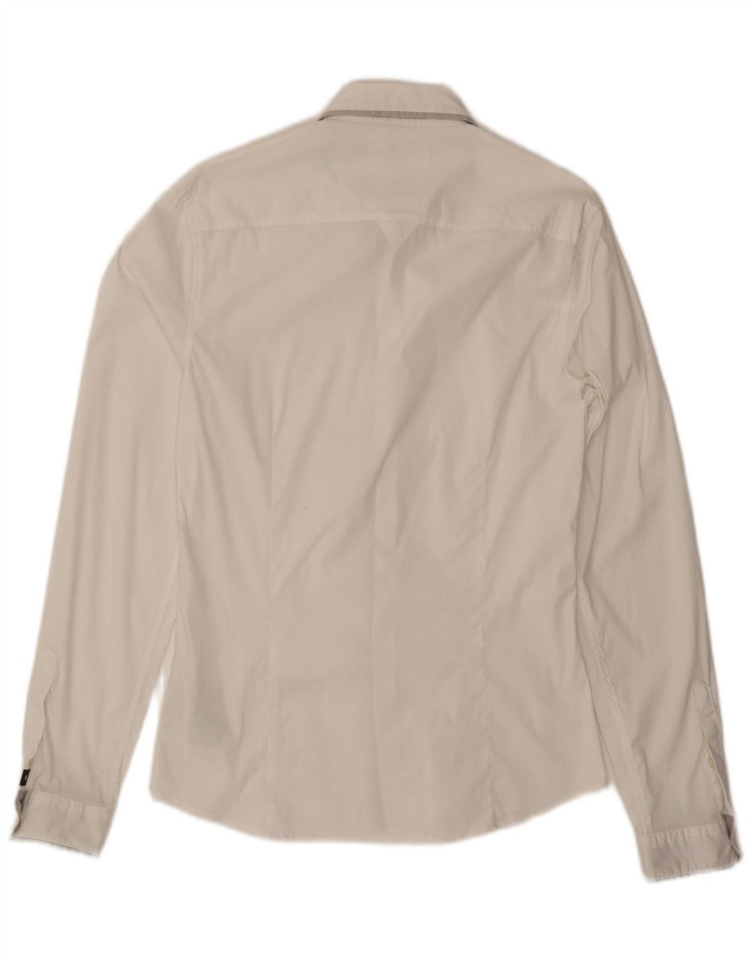 GUESS Camisa Slim Fit para Hombre Small White Cotton