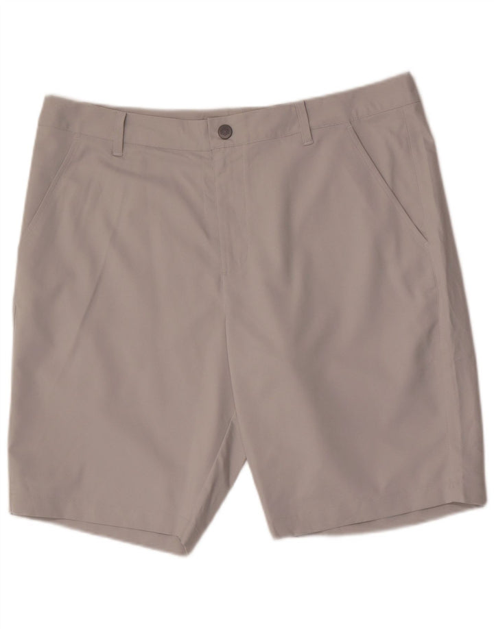 PUMA Pantalones cortos chinos para hombre W36 Poliéster gris grande