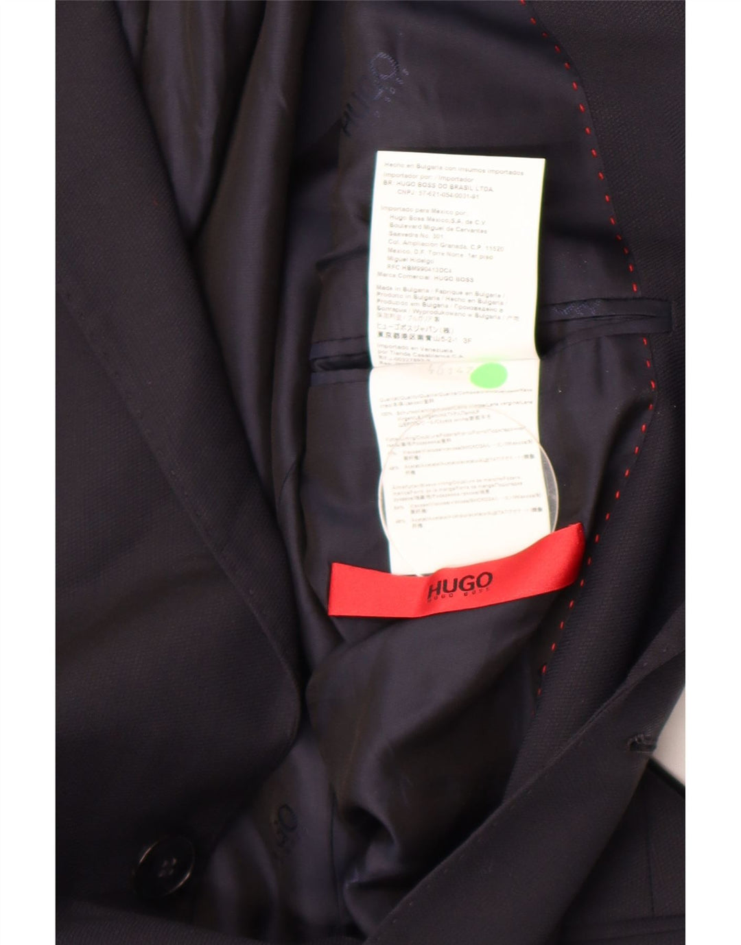 Hugo Boss Chaqueta tipo blazer de 2 botones para hombre UK 46 Small Azul marino Viscosa